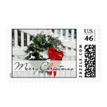 Holiday Wreath • Merry Christmas Postage