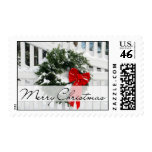Holiday Wreath • Merry Christmas postage