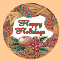Holiday Wreath stickers