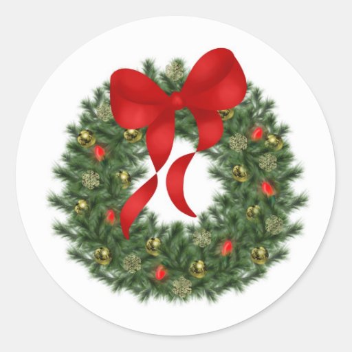 Holiday Wreath Sticker Zazzle