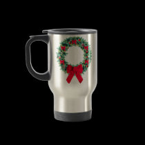 Holiday Wreath Travel Mug