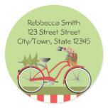 holidaybike1c round sticker