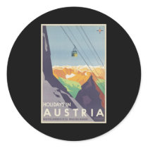 Holidays in Austria Round Stickers
