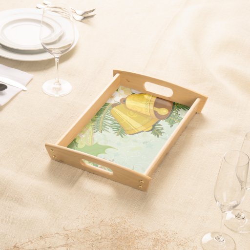 holidays Small Serving Tray, Natural Serving Tray Zazzle