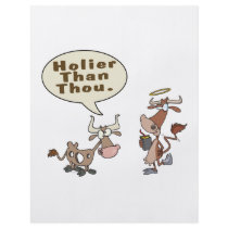 holier than thou holey vs holy cow pun humor flyer