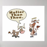 holier than thou holey vs holy cow pun humor posters
