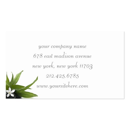 Holistic Business Card (back side)