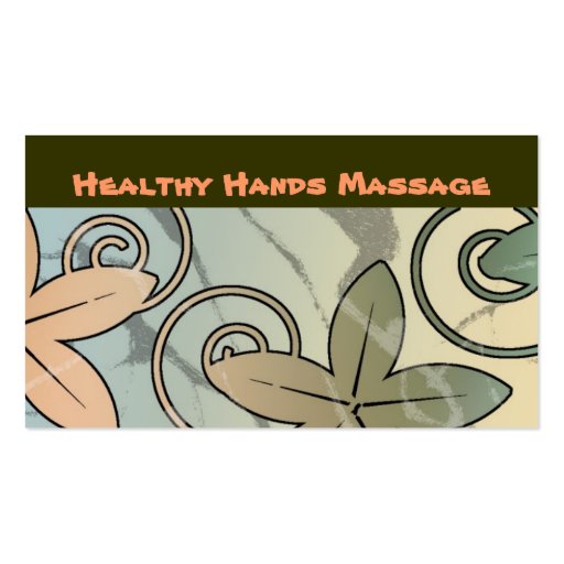 Holistic Massage Therapy Business Cards (back side)