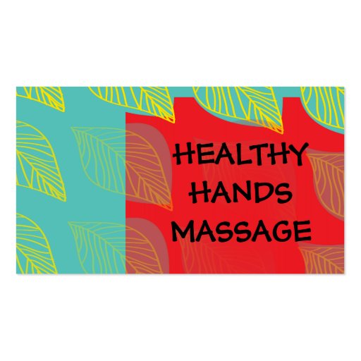 Holistic Massage Therapy Salon Tanning Beauty Spa Business Card (back side)