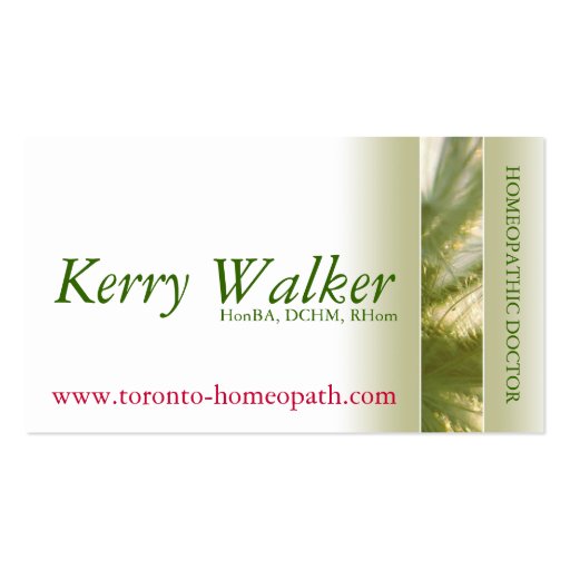 Holistic Practitioner Business Card Template (front side)