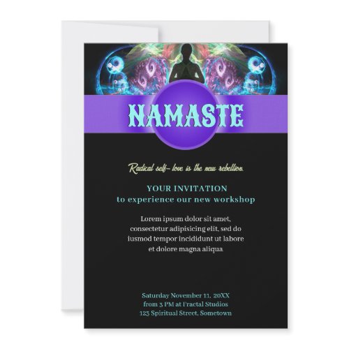 Holistic Spiritual Yoga Workshop Event Flyer Invit invitation