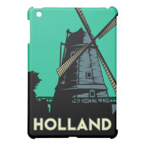 holland art deco retro travel poster ipad mini cases