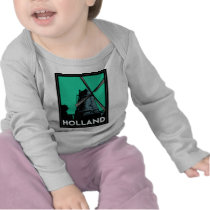 holland art deco vintage retro travel poster tshirt