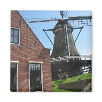 Holland House, Windmill & Dutch Dyke Fridge Magnet