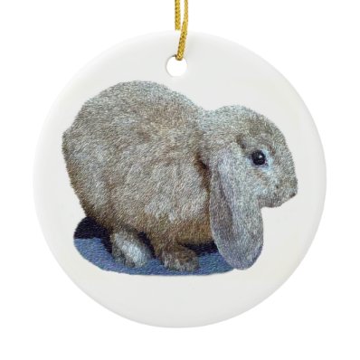 Holland Lop Ear Rabbit Ornament