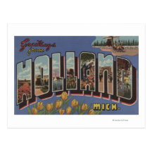 Holland, Michigan - Large Letter Scenes 2 Postcard