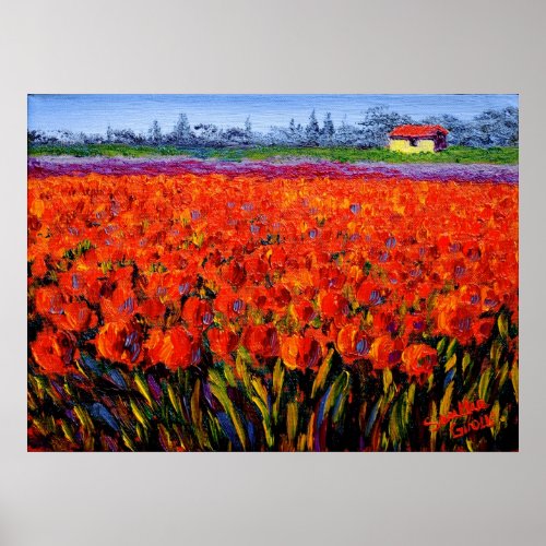 Holland Tulip Field print