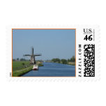 Holland Windmill on Dutch Canal Post Stamps