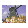 Holland Windmill Orange Tulips Postcard