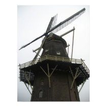 Holland Windmill Winter Photo Poster Art posters