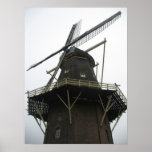 Holland Windmill Winter Photo Poster Art