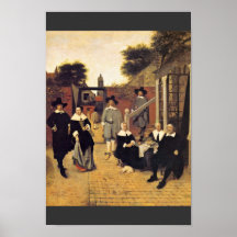 Holländische Family By Hooch Pieter De Print