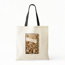 Hollar's Globe Theatre Long View of London Tote Bag