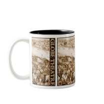 Hollar's Globe Theatre Long View of London Coffee Mug