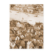 Hollar's Globe Theatre Long View of London Postcards