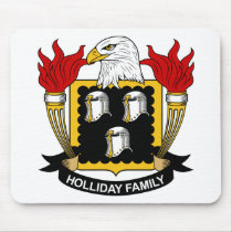 Holliday Family Crest mousepads
