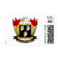 Holliday Family Crest Postage Stamps