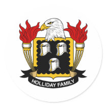 Holliday Family Crest stickers