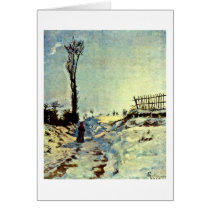 Hollow In The Snow By Armand Guillaumin Cards