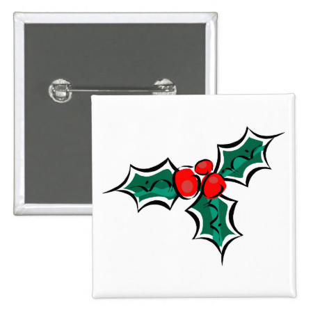 Holly 2 Inch Square Button