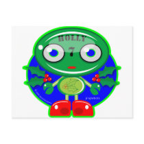 Holly 7 Holiday Robot postcards