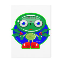 Holly 7 Holiday Robot postcards