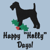 Holly Airedale Terrier Embroidered Shirt (LS) embroidered shirts