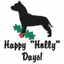 Holly American Pit Bull Embroidered Shirt (Polo) embroidered shirts