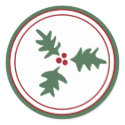Holly And Berries Holiday Stickers