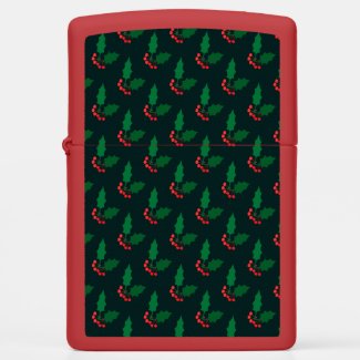 Holly and Berries Holiday Zippo Lighter