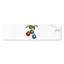 Holly and Christmas Ornaments Design bumper stickers by original_designs Holly and Christmas Ornaments Design bumper stickers