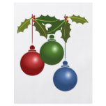 Holly and Christmas Ornaments Design Flyer
