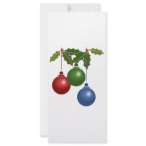 Holly and Christmas Ornaments Design rack cards by original_designs Holly and Christmas Ornaments Design rack cards