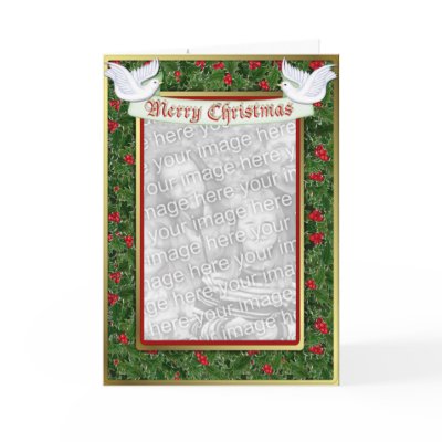 Holly and Dove Christmas Greeting Card by Spice