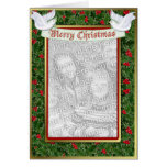 Holly and Dove Christmas Greeting Card