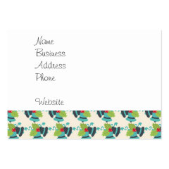 Holly and Jingle Bells Retro Christmas Pattern Business Card Templates