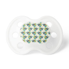 Holly and Jingle Bells Retro Christmas Pattern Pacifiers