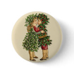 Holly and Mistletoe Kids Buttons