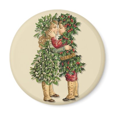 Holly and Mistletoe Kids Fridge Magnet