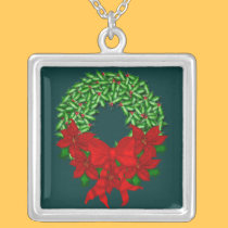 Holly and Poinsetta Necklace necklaces